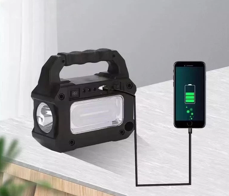 Kit Solar GD-8081 cu Lanternă, Radio, MP3 Player, USB și 3 Becuri LED