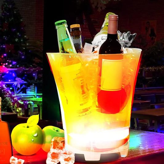 Frapiera gheata 5L cu iluminare LED si boxa wireless