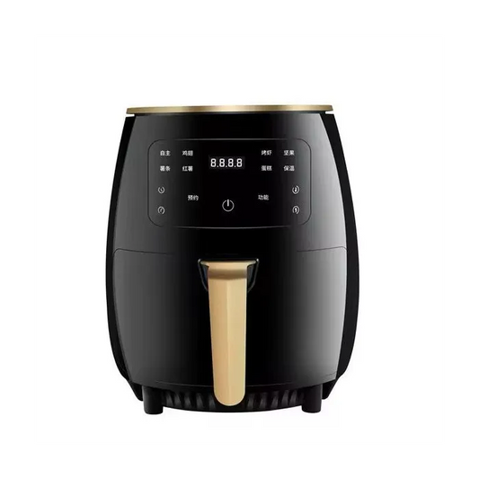 Friteuză fără Ulei cu Aer Cald - 2400W, 6L, LCD, Funcție de Coacere, 10 Foi Hârtie