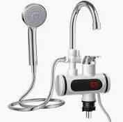 Robinet electric cu Dus/Furtun + Para, incalzire instantanee a apei, afisaj LCD al temperaturii, putere 3KW, prindere pe chiuveta